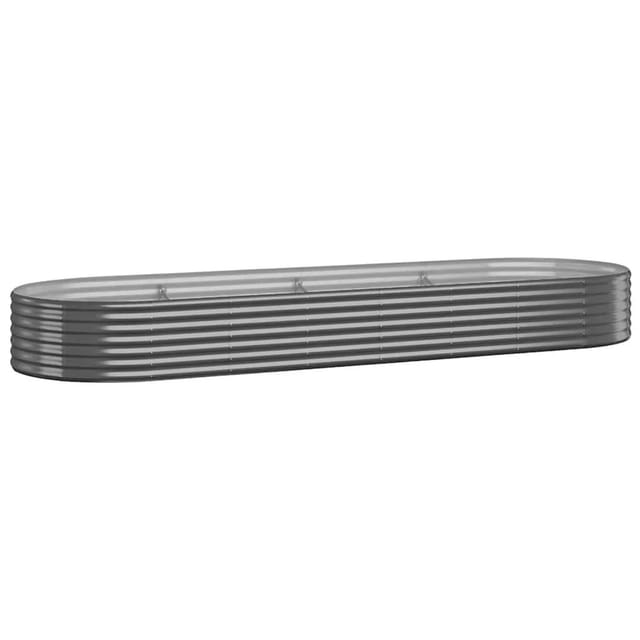 vidaXL Hochbeet Verzinkter Stahl 322x100x36 cm Anthrazit 319001