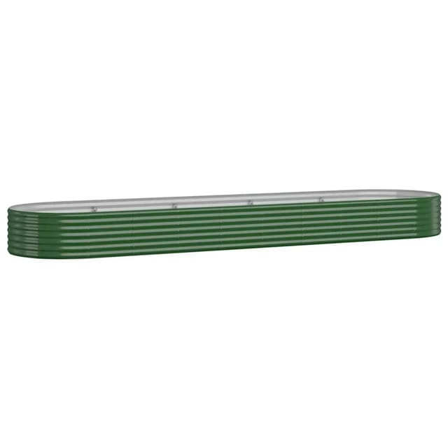 vidaXL Hochbeet Verzinkter Stahl 396x100x36 cm Grün 319003