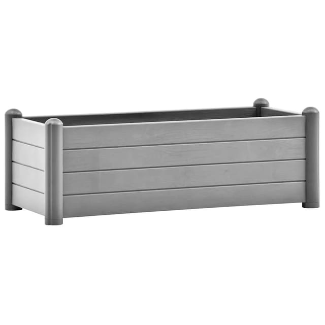 vidaXL Garten-Hochbeet PP Steingrau 100x43x35 cm 317580