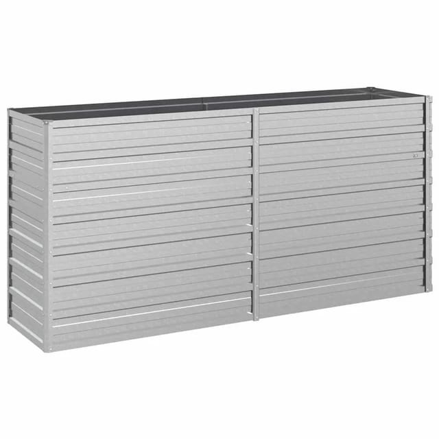 vidaXL Garten-Hochbeet 160x40x77 cm Verzinkter Stahl Silber 316894