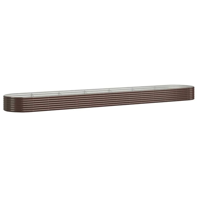 vidaXL Hochbeet Verzinkter Stahl 544x100x36 cm Braun 319015