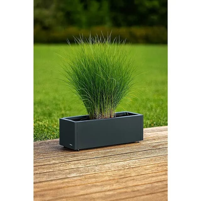 Herstera Garden Metall-Pflanzkübel Cube 25 cm x 80 cm x 25 cm Anthrazit