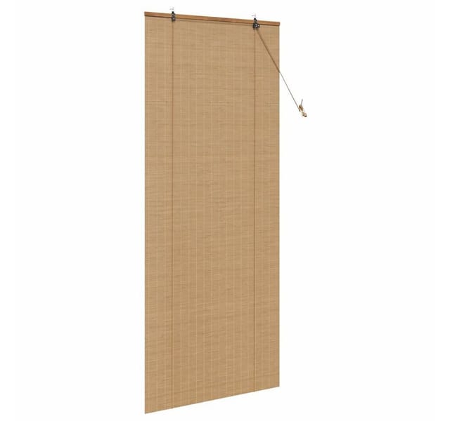 vidaXL Rollo mit Vorhängen Braun 90 x 220 cm Bambus 42006851