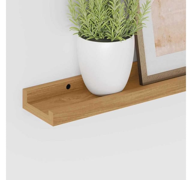 vidaXL Wandregal mit Regal 2 Stk Braun 40 x 9 x 3 cm Holzwerkstoff 42020011