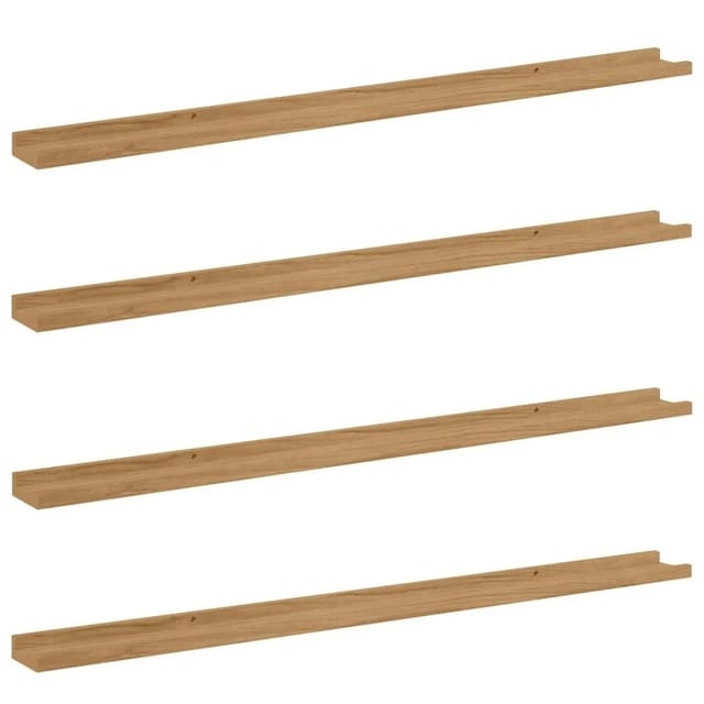 vidaXL Wandregal mit Regal 4 Stk Braun 115 x 9 x 3 cm Holzwerkstoff 42020020
