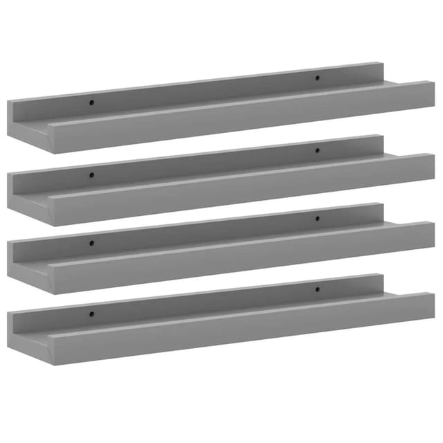 vidaXL Wandregale 4 Stk Grau 40x9x3 cm 326674