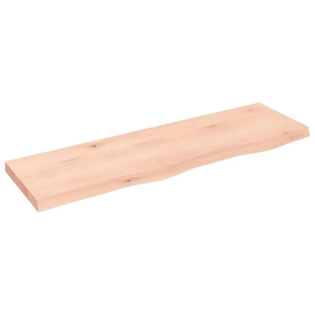vidaXL Wandregal 100x30x2-4 cm Massivholz Eiche Unbehandelt 363561