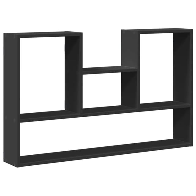 vidaXL Wandregal Schwarz 99x15x60 cm Holzwerkstoff 853237