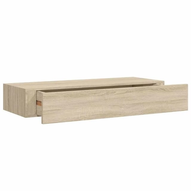 vidaXL Wandregal mit Schublade Eichen-Optik 60x23,5x10 cm MDF 330261