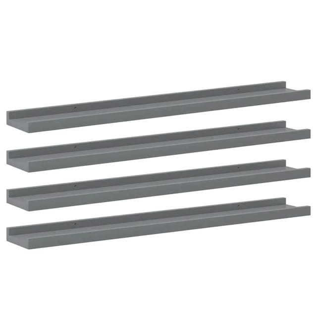 vidaXL Wandregale 4 Stk Grau 80x9x3 cm 326676