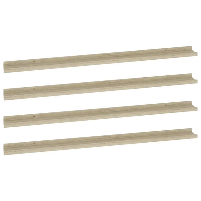 vidaXL Wandregale 4 Stk Sonoma-Eiche 115x9x3 cm 326688
