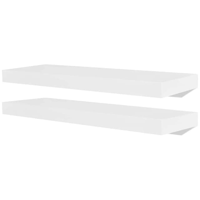 vidaXL Wandregale 2 Stk MDF Weiß 242183