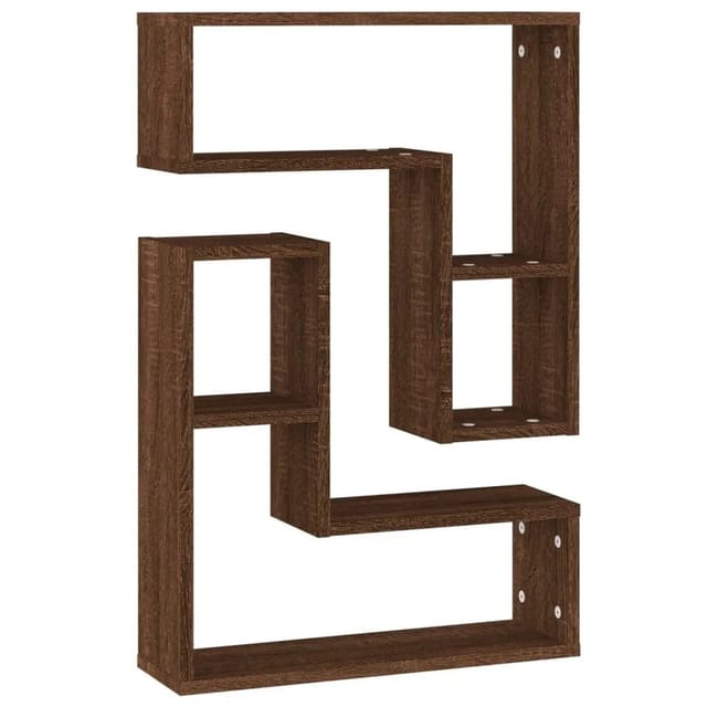 vidaXL Wandregale 2 Stk Braun Eichen-Optik 50x15x50 cm Holzwerkstoff 826643