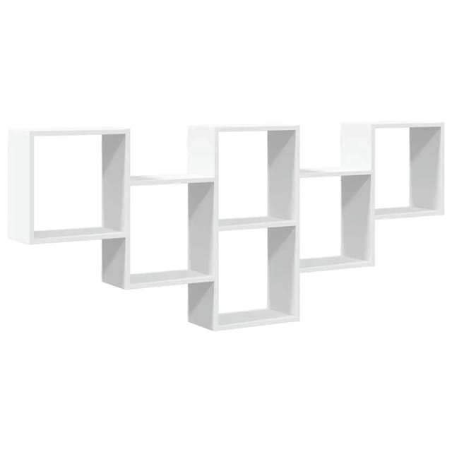 vidaXL Wandregal Weiß 159x18x66 cm Holzwerkstoff 853299