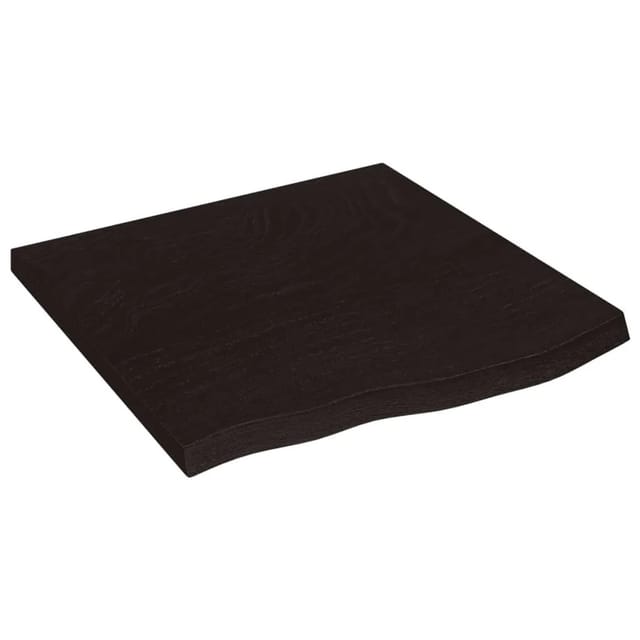 vidaXL Wandregal Dunkelbraun 60x60x2-4 cm Massivholz Eiche Behandelt 363774