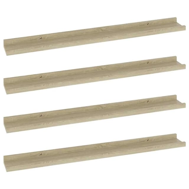 vidaXL Wandregale 4 Stk Sonoma-Eiche 80x9x3 cm 326686