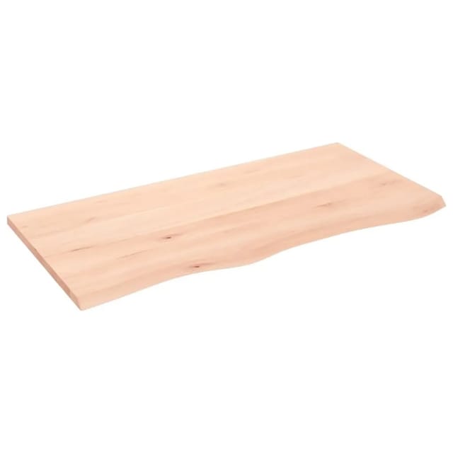 vidaXL Wandregal 100x50x2 cm Massivholz Eiche Unbehandelt 363566