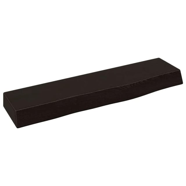 vidaXL Wandregal Dunkelbraun 40x10x4 cm Massivholz Eiche Behandelt 363741