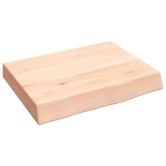 vidaXL Wandregal 40x30x2-6 cm Massivholz Eiche Unbehandelt 363508