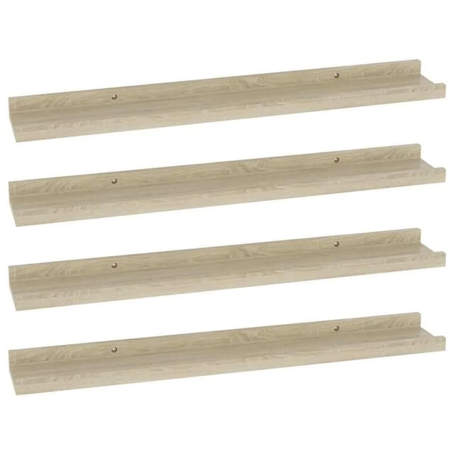 vidaXL Wandregale 4 Stk Sonoma-Eiche 60x9x3 cm 326685