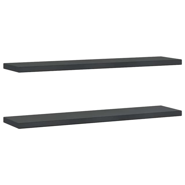 vidaXL Wandregale 2 Stk 100x23,5x3 cm Schwarz Edelstahl 30289