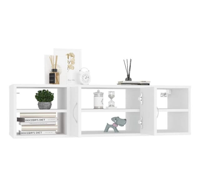 vidaXL Wandregal Weiß 102x30x29 cm Holzwerkstoff 806256