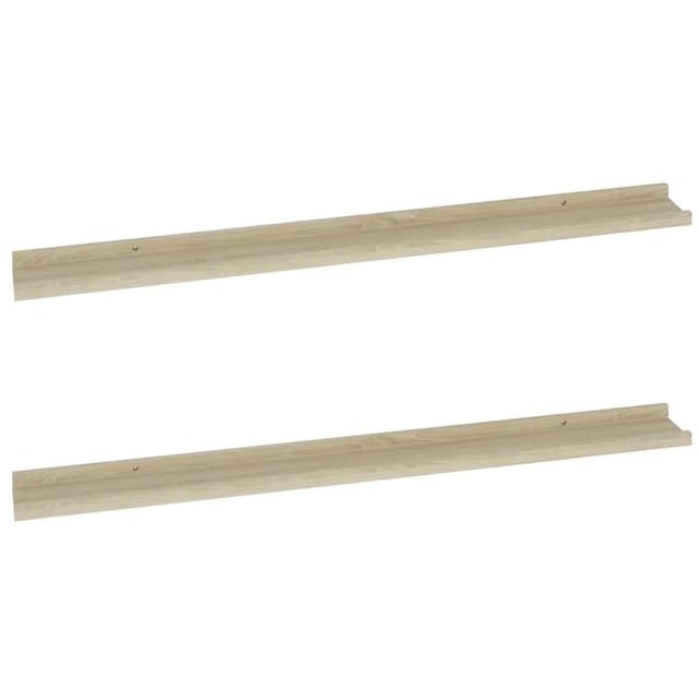 vidaXL Wandregale 2 Stk Sonoma-Eiche 100x9x3 cm 326682