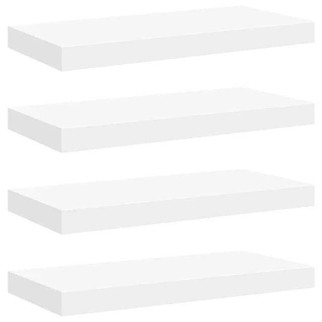 vidaXL Schwebende Wandregale 4 Stk Weiß 50x23x3,8cm MDF 323810