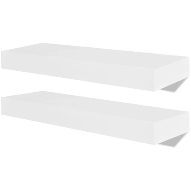 vidaXL Wandregale 2 Stk MDF Weiß 242182