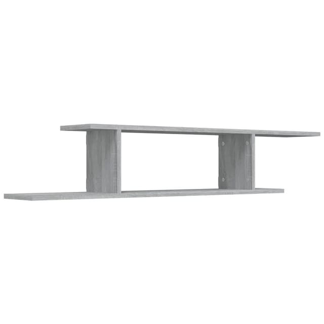vidaXL TV-Wandregal Grau Sonoma 125x18x23 cm Holzwerkstoff 815877