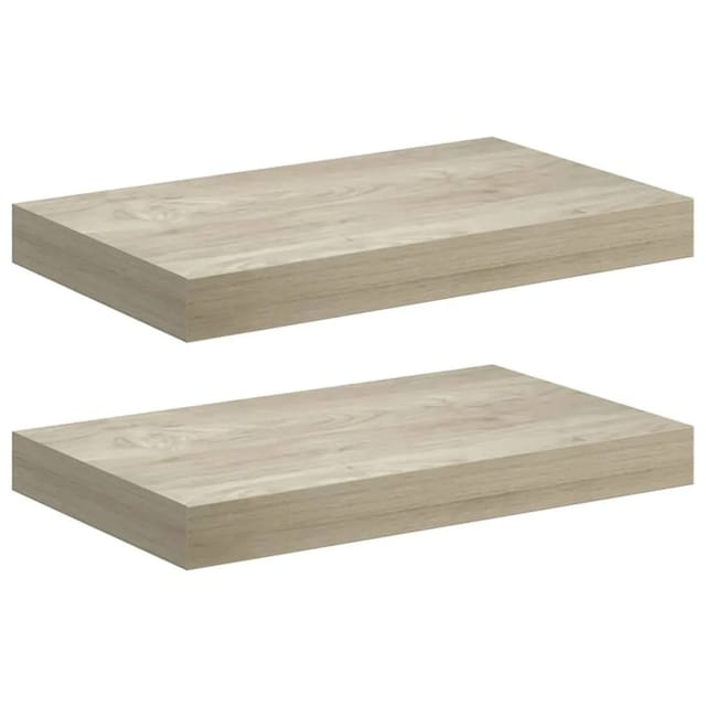 vidaXL Schwebende Wandregale 2 Stk Eichefarben 40x23x3,8cm MDF 323869