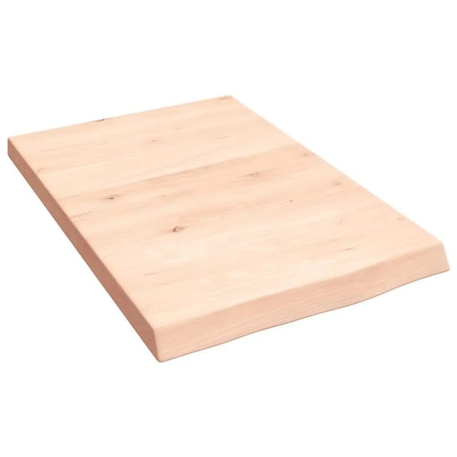 vidaXL Wandregal 40x60x2-4 cm Massivholz Eiche Unbehandelt 363516