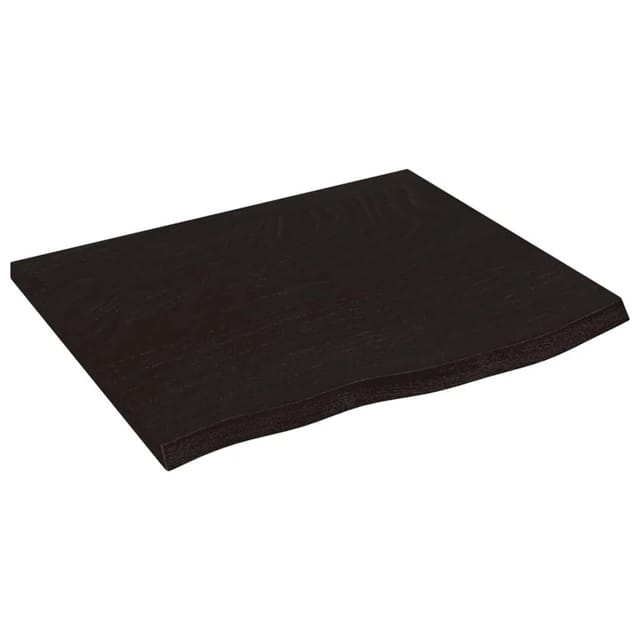 vidaXL Wandregal Dunkelbraun 60x50x2 cm Massivholz Eiche Behandelt 363770