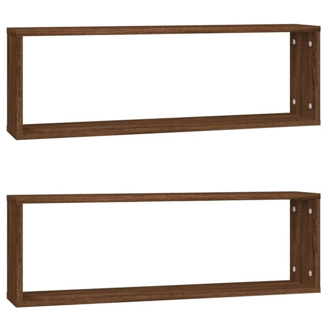 vidaXL Wandregale 2 Stk Braun Eichen-Optik 80x15x26,5cm Holzwerkstoff 815921