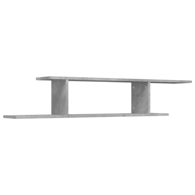 vidaXL TV-Wandregal Betongrau 125x18x23 cm Holzwerkstoff 806993