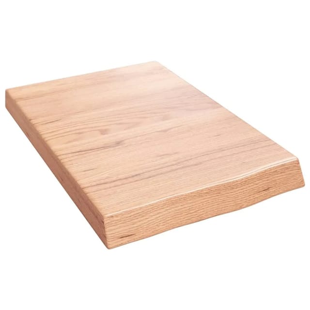vidaXL Wandregal Hellbraun 40x60x2-6 cm Massivholz Eiche Behandelt 363637