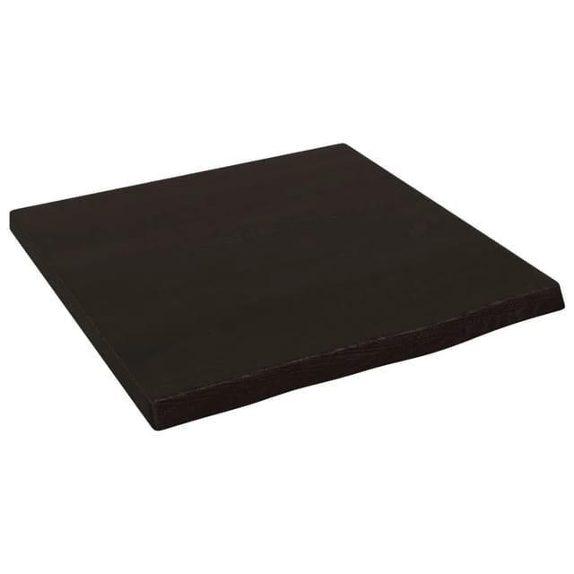 vidaXL Wandregal Dunkelbraun 40x40x2 cm Massivholz Eiche Behandelt 363749