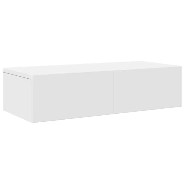 vidaXL Wandregal mit Schubladen Weiß 60x26,5x15 cm Holzwerkstoff 859968