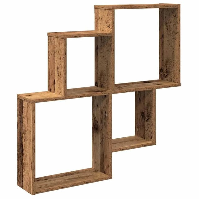 vidaXL Wandregal Altholz-Optik 80x15x78,5 cm Holzwerkstoff 856610
