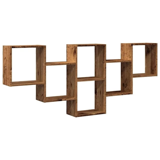 vidaXL Wandregal Altholz-Optik 159x18x66 cm Holzwerkstoff 853306