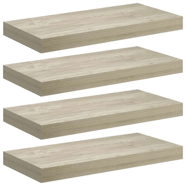 vidaXL Schwebende Wandregale 4 Stk Eichefarben 50x23x3,8cm MDF 323873