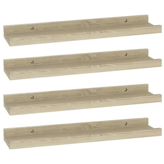 vidaXL Wandregale 4 Stk Sonoma-Eiche 40x9x3 cm 326684