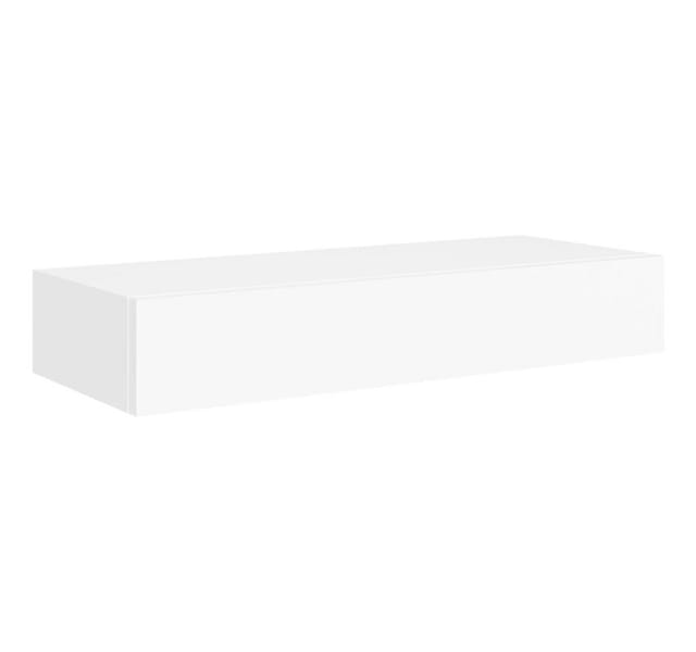 vidaXL Wandregal mit Schublade Weiß 60x23,5x10 cm MDF 330255