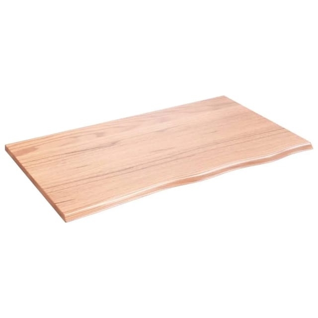 vidaXL Wandregal Hellbraun 100x60x2 cm Massivholz Eiche Behandelt 363689
