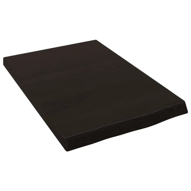 vidaXL Wandregal Dunkelbraun 40x60x2-4 cm Massivholz Eiche Behandelt 363756