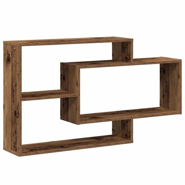 vidaXL Wandregal Altholz-Optik 104x20x58,5 cm Holzwerkstoff 855822