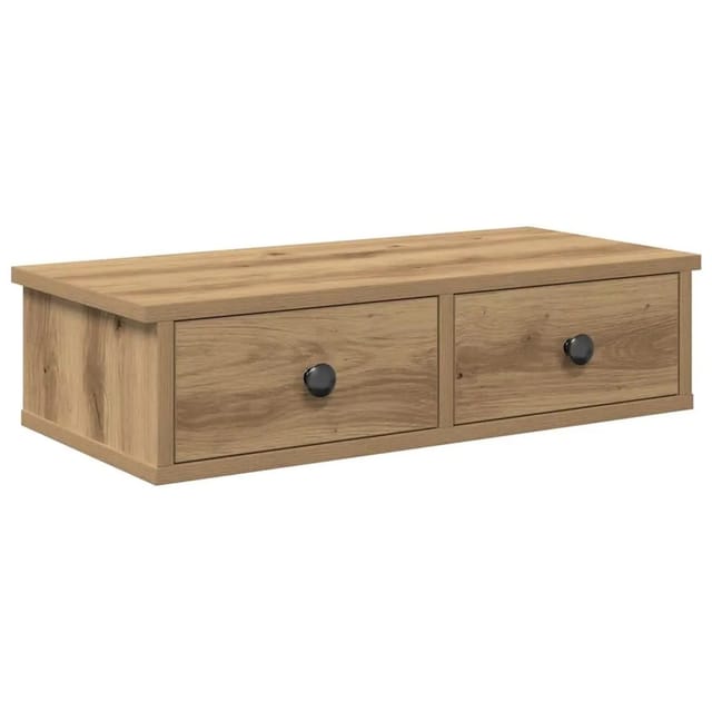 vidaXL Wandregal mit Schubladen Artisan-Eiche 60x28x15cm Holzwerkstoff 859949