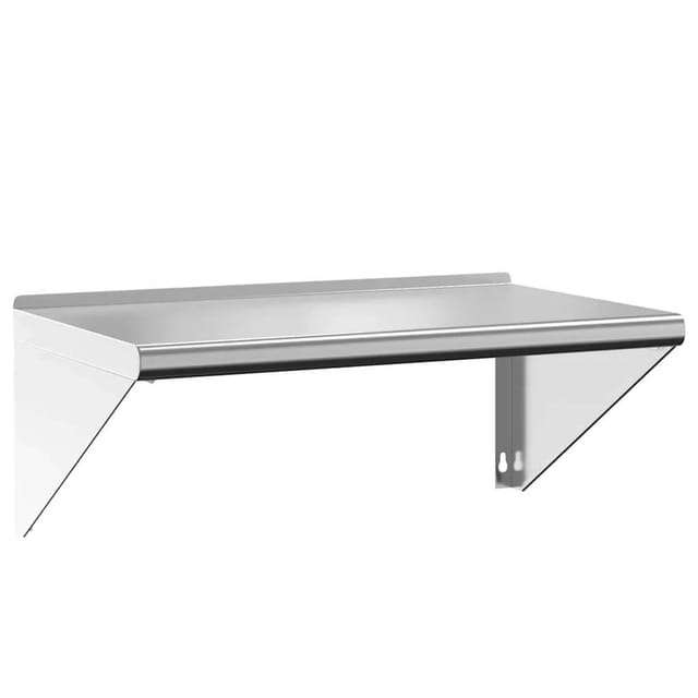 vidaXL Wandregal 75x45x31 cm Silbern Edelstahl 30274