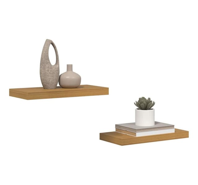 vidaXL Wandregal Wandmontiert 2 Stk Beige 50 x 23 x 4 cm Holzwerkstoff 42019987
