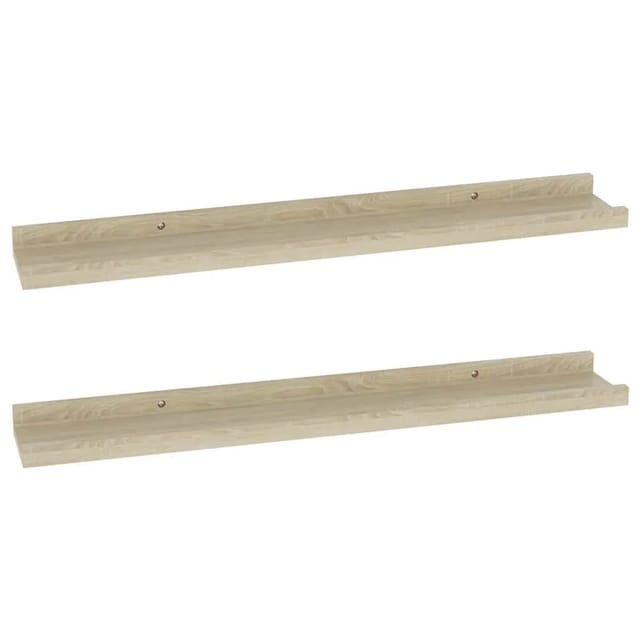 vidaXL Wandregale 2 Stk Sonoma-Eiche 60 x 9 x 3 cm 326680